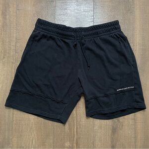 Buffalo David Bitton Mens Jogger Shorts XL Black Drawstring Elastic Waist Logo